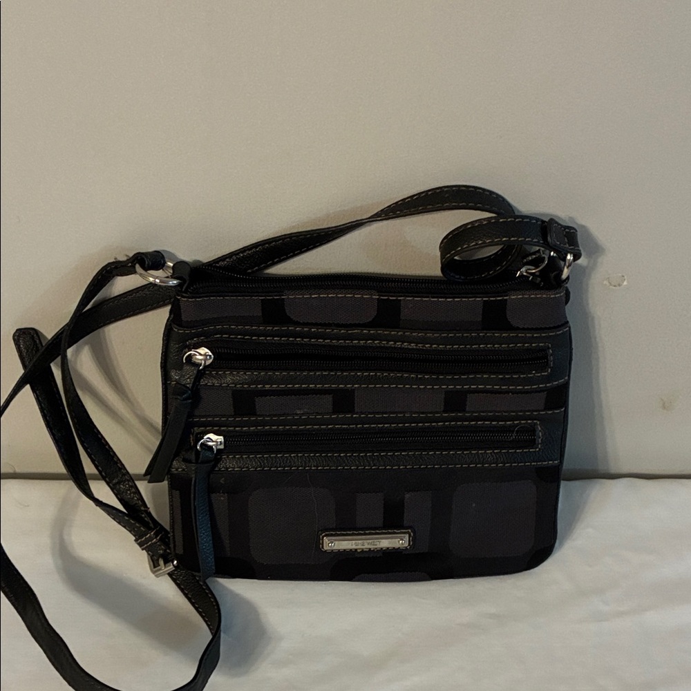 Nine West Black and Gray Crossbody Bag